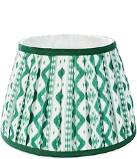 Southern Living Customizable Rechargeable Large Ikat Pleated Empire Lamp Shade