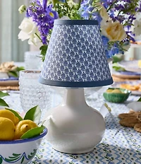 Southern Living Customizable Rechargeable Small Empire Printed Leaf Pattern Lamp Shade