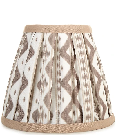 Southern Living Customizable Rechargeable Ikat Pleated Empire Lamp Shade
