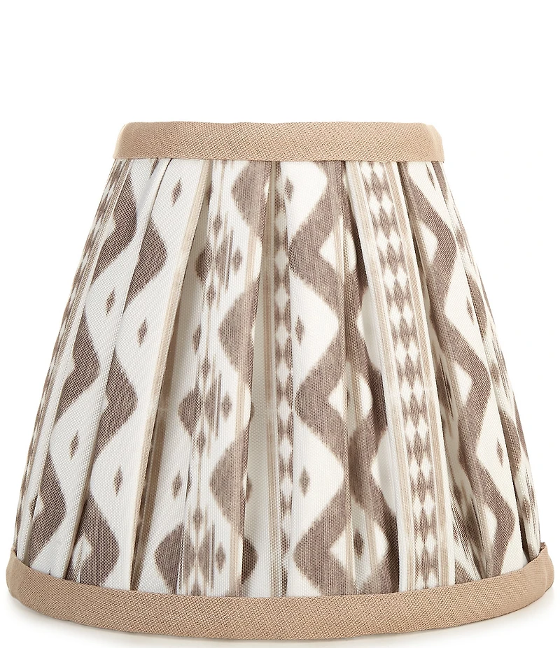 Southern Living Customizable Rechargeable Ikat Pleated Empire Lamp Shade