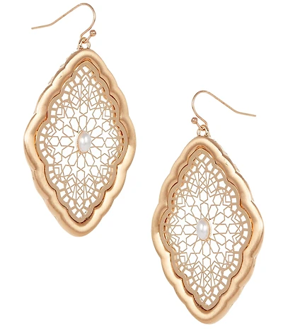Southern Living Cutout Filigree Drop Earrings