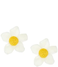 Southern Living Daisy Fabric Flower Resort Stud Earrings