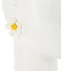 Southern Living Daisy Fabric Flower Resort Stud Earrings