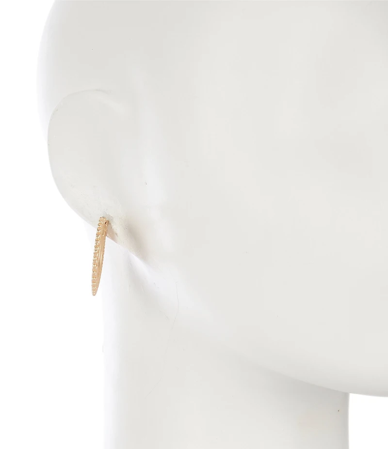 Southern Living Decorative Open Metal Hoop Earrings