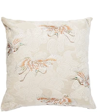 Southern Living Design House Embroidery Crane Filled Euro Sham