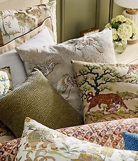 Southern Living Design House Embroidery Crane Filled Euro Sham