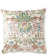 Southern Living Design House Lilium Multi Bird Floral Damask Filled Euro Sham