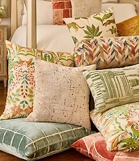 Southern Living Design House Lilium Multi Bird Floral Damask Filled Euro Sham