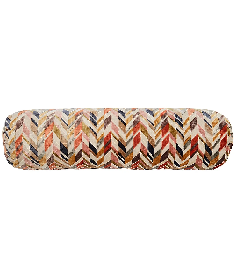 Southern Living Design House Multi-Color Chevron Bolster Decorative Pillow