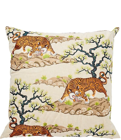Southern Living Design House Tiger Embroidered Filled Euro Sham