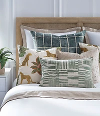 Southern Living Design House Verdant Embroidered Cheetah Decorative Square Pillow