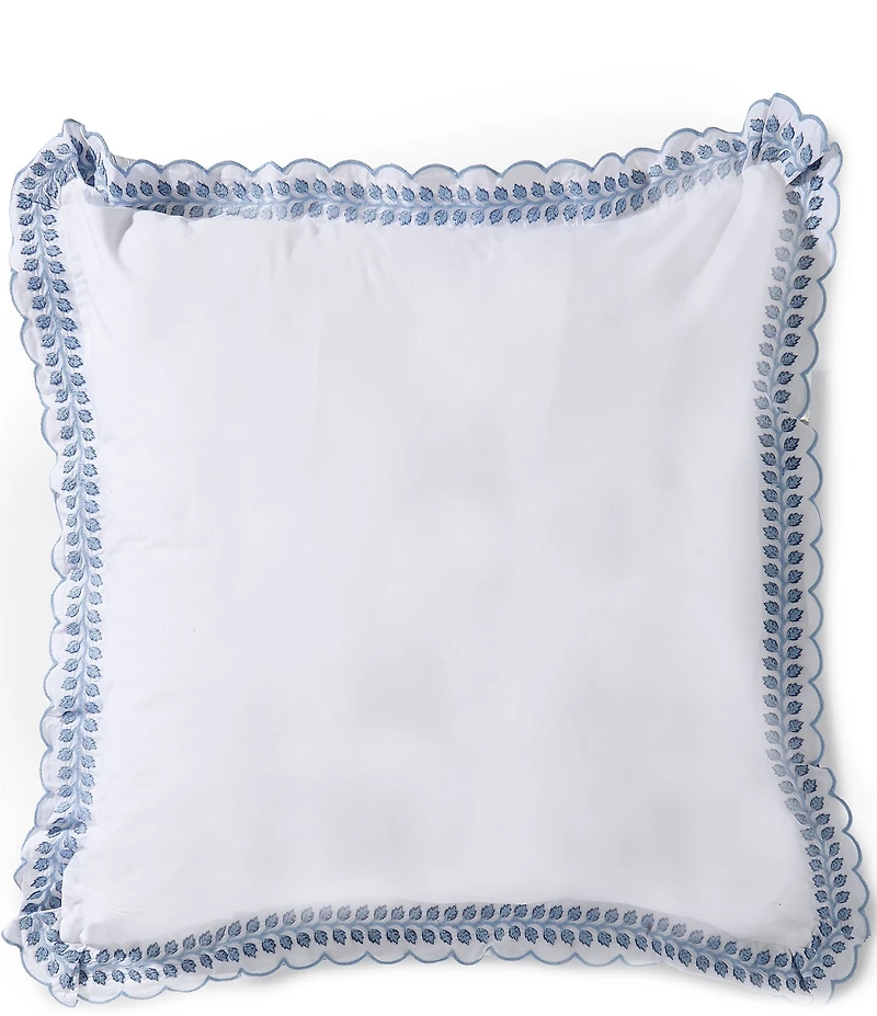 Southern Living Deveronne Scalloped Embroidered Euro Pillow Sham