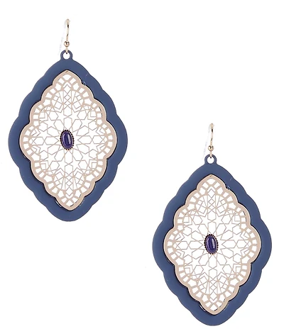 Southern Living Diamond Cut Out Drop Earrings