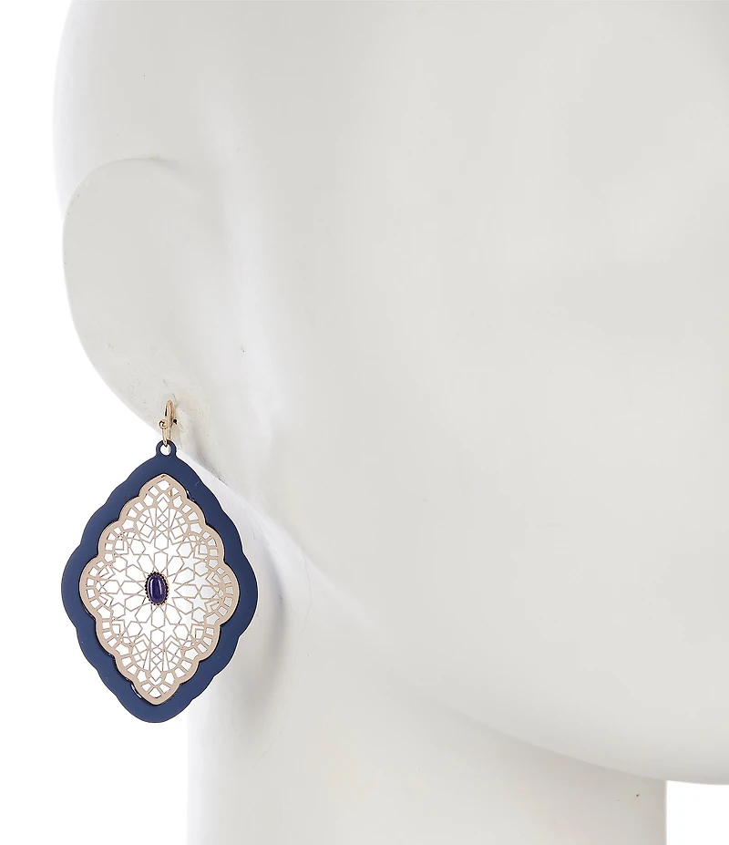 Southern Living Diamond Cut Out Drop Earrings