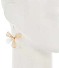 Southern Living Diamond Dust Two Tone Textured Flower Drop Earrings