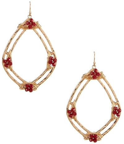 Southern Living Diamond Orbital Drop Earrings with Bead Clusters