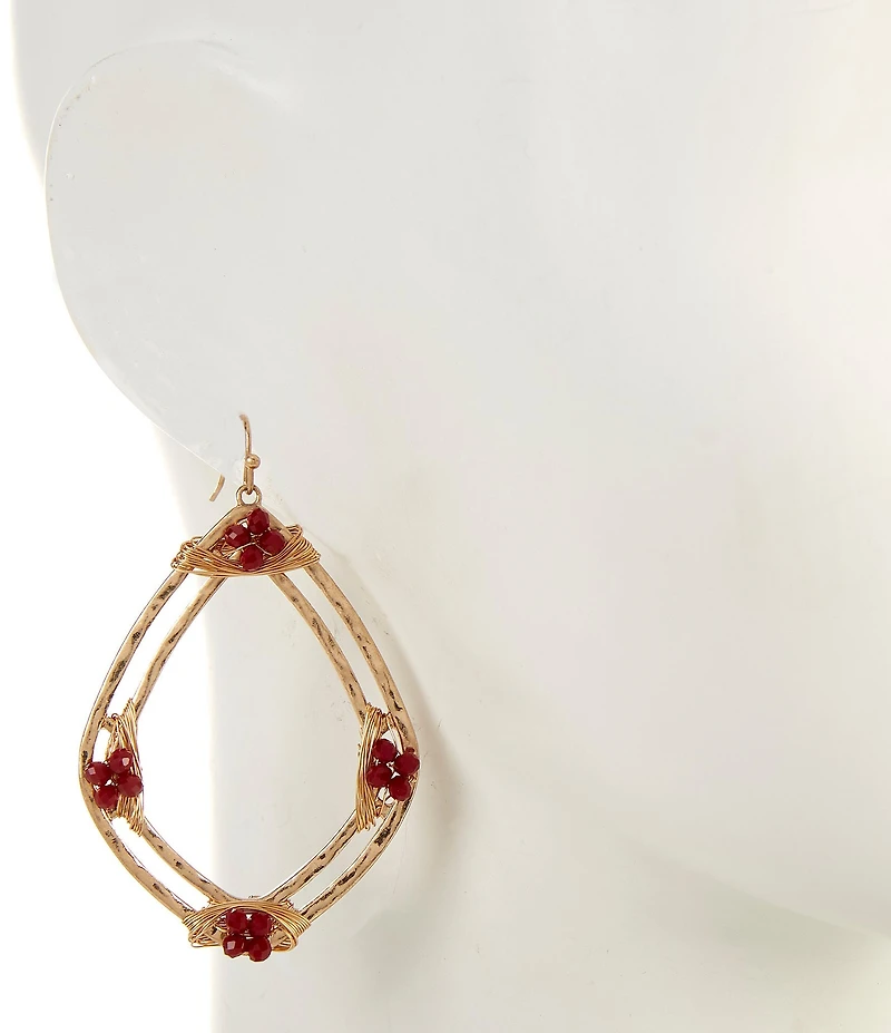 Southern Living Diamond Orbital Drop Earrings with Bead Clusters