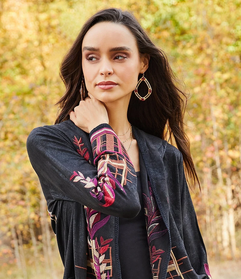 Southern Living Diamond Orbital Drop Earrings with Bead Clusters