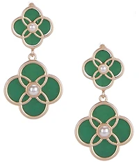 Southern Living Double Clover Drop Earrings