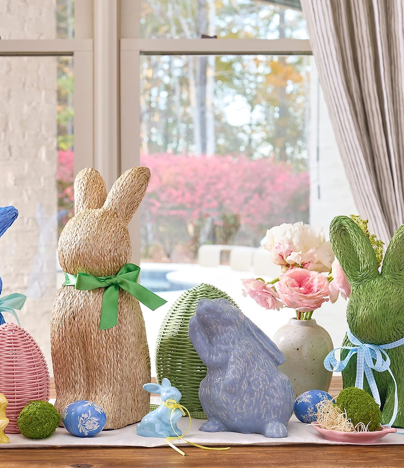 Southern Living Easter Collection Glazed Stoneware Posing Bunny Figurine