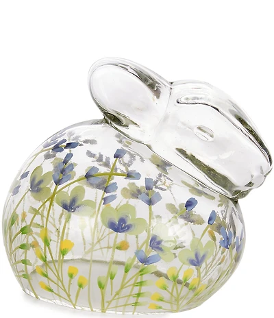Southern Living Easter Collection Hand Painted Floral Glass Bunny Figurine