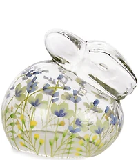 Southern Living Easter Collection Hand Painted Floral Glass Bunny Figurine