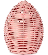 Southern Living Easter Collection Wicker Look Small Pink Egg Tabletop Decor