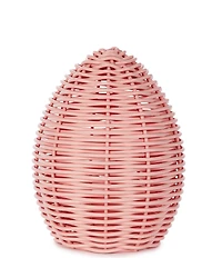 Southern Living Easter Collection Wicker Look Small Pink Egg Tabletop Decor