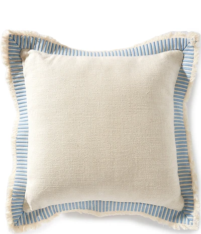 Southern Living Embroidered Border Decorative Square Pillow