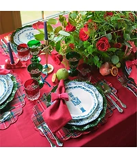 Southern Living Embroidered Plaid Oval Placemats, Set of 2