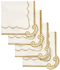 Southern Living Embroidered Scalloped Napkins, Set of 4