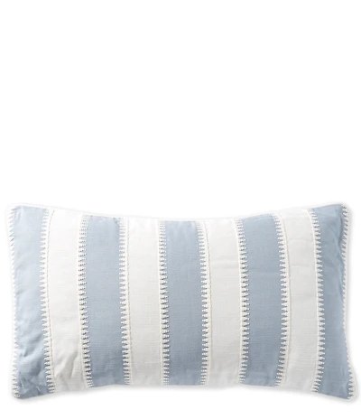 Southern Living Embroidered Stripe Lumbar Pillow
