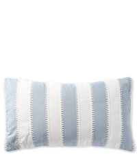 Southern Living Embroidered Stripe Lumbar Pillow