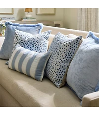 Southern Living Embroidered Stripe Lumbar Pillow