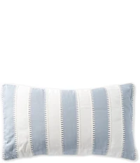 Southern Living Embroidered Stripe Lumbar Pillow