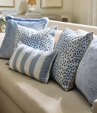 Southern Living Embroidered Stripe Lumbar Pillow