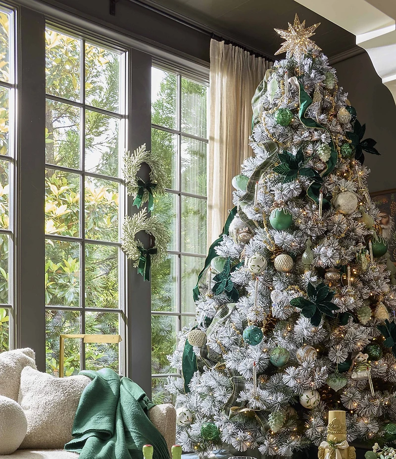 Southern Living Evergreen Collection 13#double; Mini Wreath with Bow
