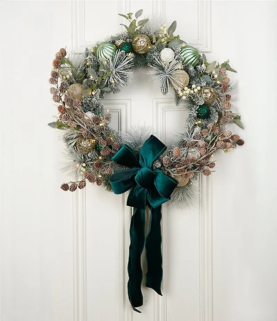 Southern Living Evergreen Collection 30#double; Decorative Pre-Lit Wreath