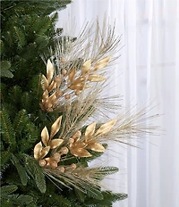 Southern Living Evergreen Collection Gold Leaf and Pine Needle Pick, Set of 2