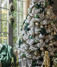 Southern Living Evergreen Collection Holly Glass Ball Ornament, Set of 2