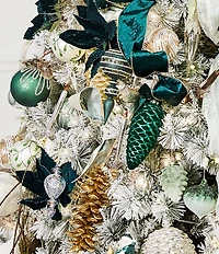 Southern Living Evergreen Collection Icy Iridescent Glass Finial Ornament, Set of 2