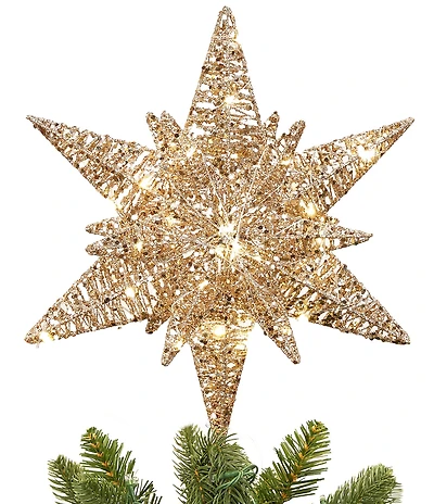 Southern Living Evergreen Collection Pre-Lit LED Glittered Star Tree Topper