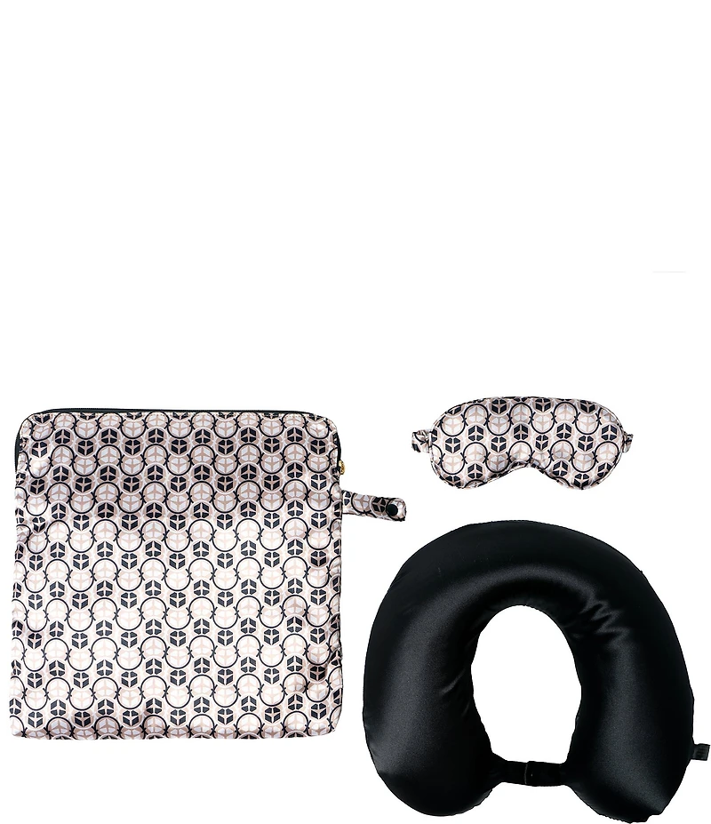 Southern Living Eyemask Pillow Set - Black / Tan