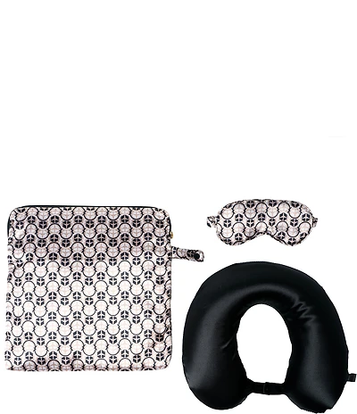 Southern Living Eyemask Pillow Set - Black / Tan