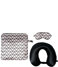 Southern Living Eyemask Pillow Set - Black / Tan