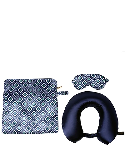 Southern Living Eyemask Pillow Set - Navy / White