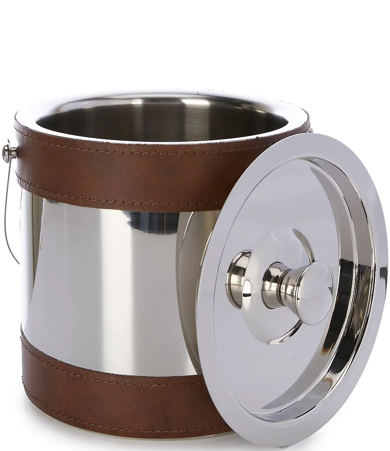 Southern Living Faux Leather Ice Bucket