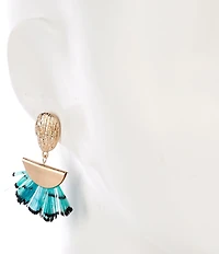 Southern Living Feather Statement Drop Earrings