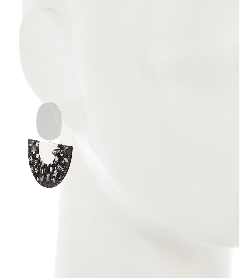 Southern Living Feather Statement Drop Earrings