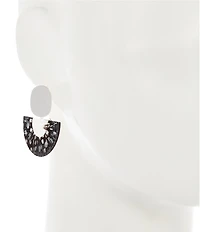 Southern Living Feather Statement Drop Earrings